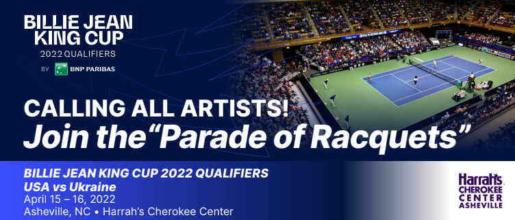 Parade of Racquets at Billie Jean King Cup 2022 by BNP Paribas